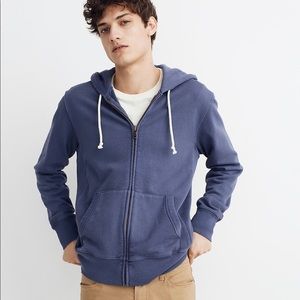 Madewell Garment-Dyed Zip-Front Hoodie Sweatshirt